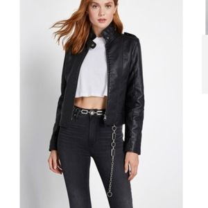 Jack by BB Dakota Black Faux Leather Jacket